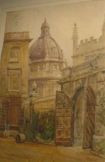 Original Oxford Water Color by Artist John Fulleylove