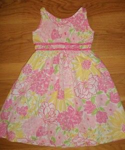 Lilly Pulitzer Flower Sleeveless Church Party Lined Dress 7