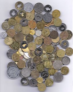 LOT OF 150 RELIGIOUS RELATED PRAYER COINS, ANGEL TOKENS, & MORE