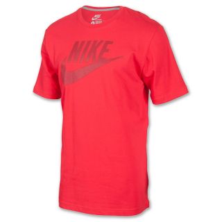 Mens Nike Futura Tee Shirt Hyper Red/Dark Grey
