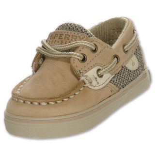 Sperry Blue Fish Crib Shoe Tan