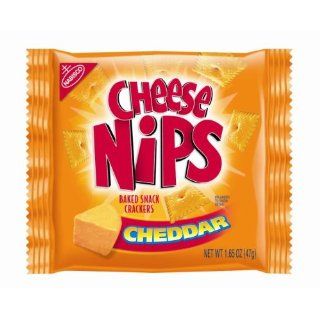 Cheese Nips Cheddar Crackers, 1.65 Ounce Bags (Pack of 72) 