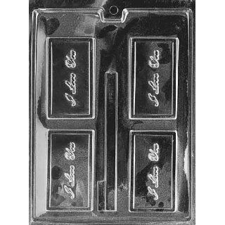 I LOVE YOU Business Card Candy Mold Chocolate Kitchen
