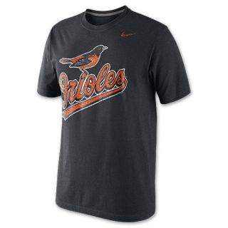 Mens Nike Baltimore Orioles MLB Tri Blend Logo Baseball T Shirt