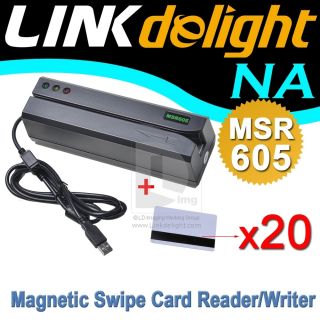 MSR605 HiCo 3TRACK Magstripe Card Encoder Reader MSR206
