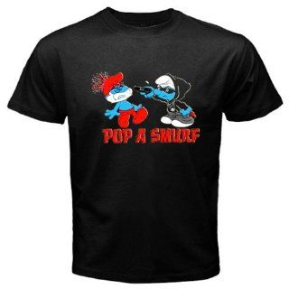 Pop A Smurf New Black T shirt Funny Size L Everything