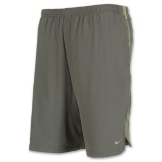 Mens Nike 9 Running Shorts Grey/Green