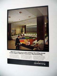 Armstrong Highspire Travertone Ceiling 1977 Print Ad