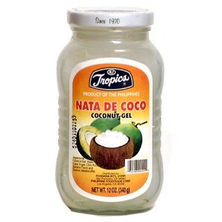 Tropics Coconut Gel   Nata De Coco, 12 Ounce Jars (Pack of 3) 