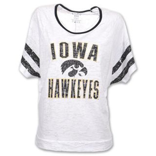 Iowa Hawkeyes Burn Batwing NCAA Womens Tee Shirt