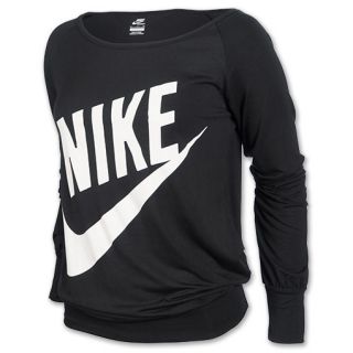Womens Nike Logo Sweatshirt Black/White