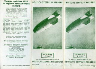 Hindenburg Schedules Fares Brochure BM8013