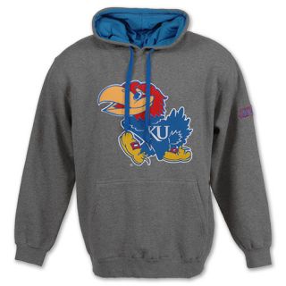 Kansas Jayhawks NCAA Mens Hooded Sweatshirt Grey