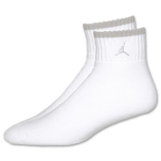 Jordan Adult Acrylic Tipped Quarter Sock White