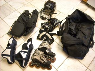  Set of Roller Hockey Gear and Bag