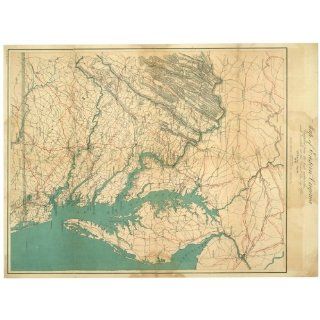 Civil War Map Map of eastern Virginia, 1862 / compiled