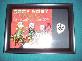Gary Hoey Autographed CD Display w Guitar Pick HO HO Hoey Christmas CD