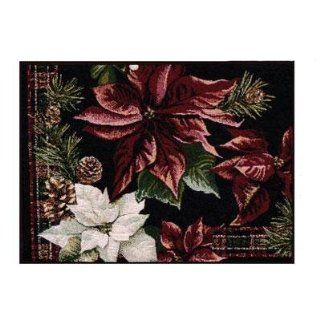 Poinsettia Holiday Christmas 13 x 18 Decorative Placemat