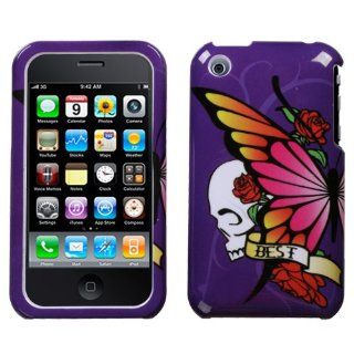 Purple Butterfly Skull Rose Best Snap On Protector Case