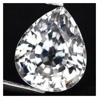 5.88ct Pear White Natural Sapphire Loose Gemstone