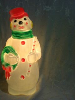 Vintage Christmas Blow Mold EMPIRE 1968 FROSTY SNOWMAN LIGHT Holiday