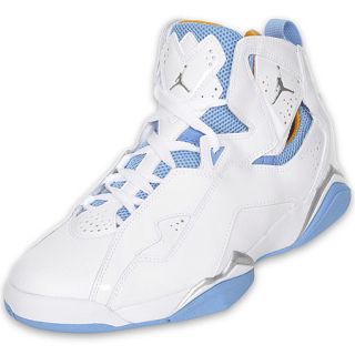 Jordan Mens True Flight Basketball Shoe White/Taxi