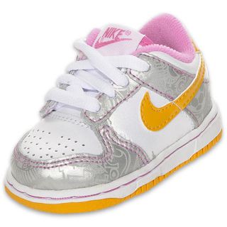 Nike Toddler Dunk Low White/Pink/Silver