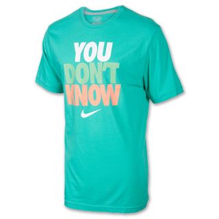 Mens Nike QT You Dont Know Tee Shirt Atomic Teal