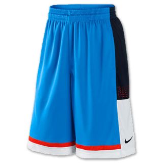 Nike Elite Wattage Mens Basketball Shorts Blue