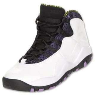 Jordan Retro X Kids Basketball Shoes White/Violet