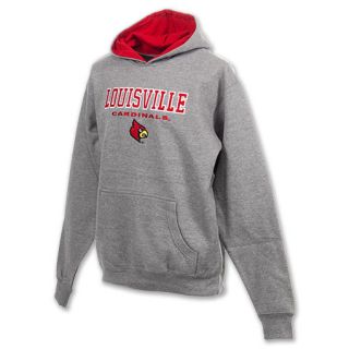Louisville Cardinals Stack NCAA Youth Hoodie Grey