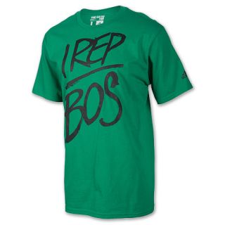 Mens adidas Rep BOS T Shirt Vivid Green