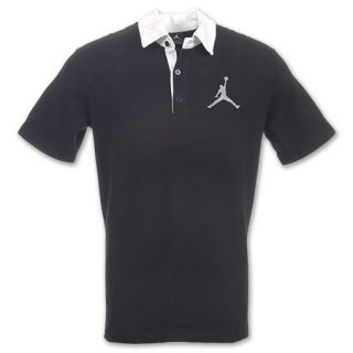 Jordan Jumbo Rugby Mens Polo Shirt Black/White