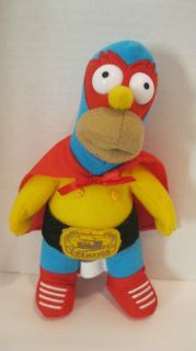 The Simpsons 9 Homer in Cape Mask Plush Toy Doll RARE