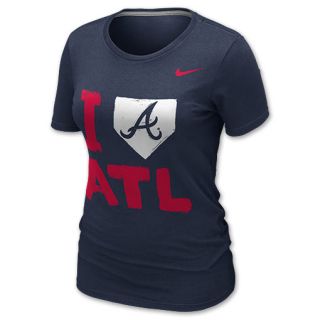 Womens Nike Atlanta Braves MLB I Love Tee Shirt