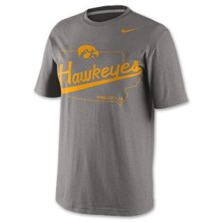 Mens Nike Iowa Hawkeyes NCAA State T Shirt Dark