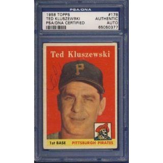 1958 Topps TED KLUSZEWSKI Auto/Signed Card PSA/DNA Sports