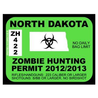 North Dakota Zombie Hunting Permit 2012 (Bumper Sticker