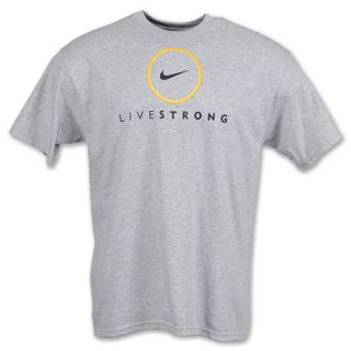 Nike LIVESTRONG Logo Mens Tee Grey Heather