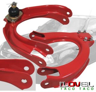 1988 1991 Honda CRX JDM Front Upper Camber Kit Arms Red