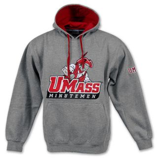 UMass Minutemen NCAA Mens Hooded Sweatshirt Grey
