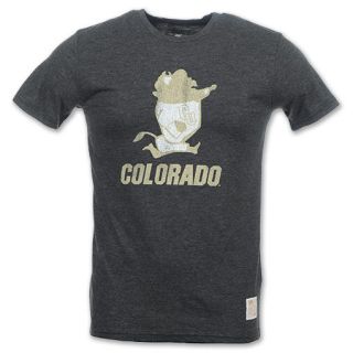 Colorado BuffaloesRetro Logo Mens Tee Shirt Black
