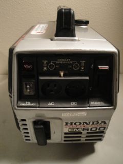 Honda EM600 A Portable Generator Gasoline AC DC Rated 450 Watts