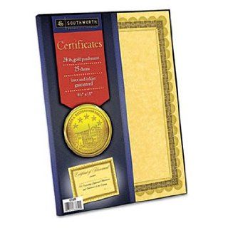 Parchment Certificates Gold w/GldBrown Border 24 lbs. 81/2