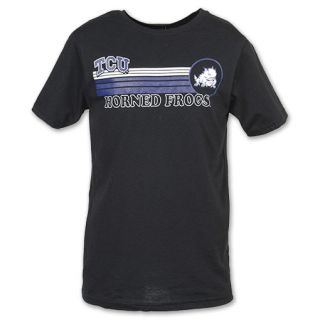 NCAA Texas Christian Horned Frogs Stripes Destroyed Mens Tee Shirt