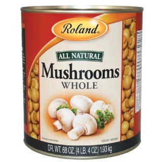 Roland Whole Mushrooms, Small, 68 Ounce Can Grocery