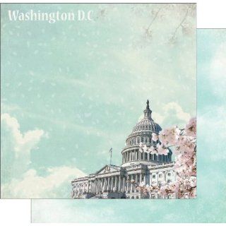 Best Creation 12 by 12 Inch Glitter Paper, Washington D.C