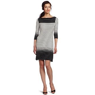 Karen Kane Womens Border Stripe Dress, Stripe, X Large