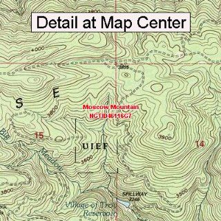 USGS Topographic Quadrangle Map   Moscow Mountain, Idaho