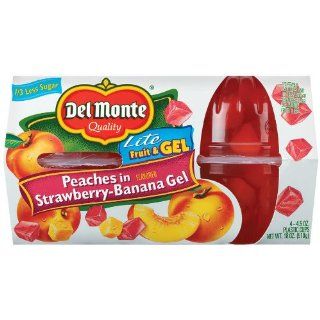 Del Monte Gelatin, Banana & Strawberry with Peaches, 4.5 Ounce